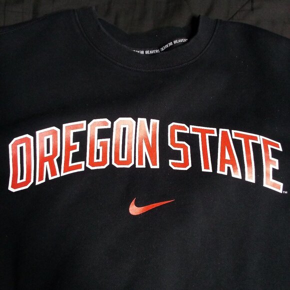 Vintage Nike Oregon State Crewneck Sweatshirt Mid Swoosh - Picture 1 of 6